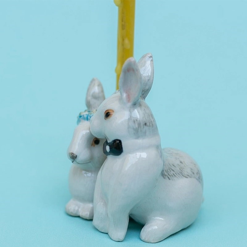 Love Bunnies Wedding Cake Topper