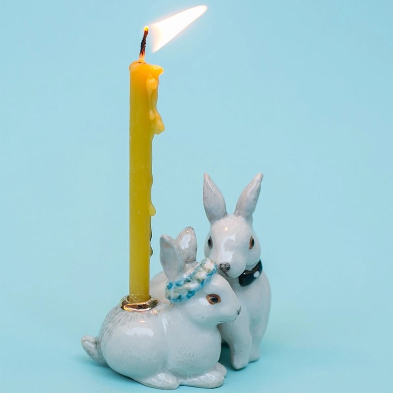 Love Bunnies Wedding Cake Topper