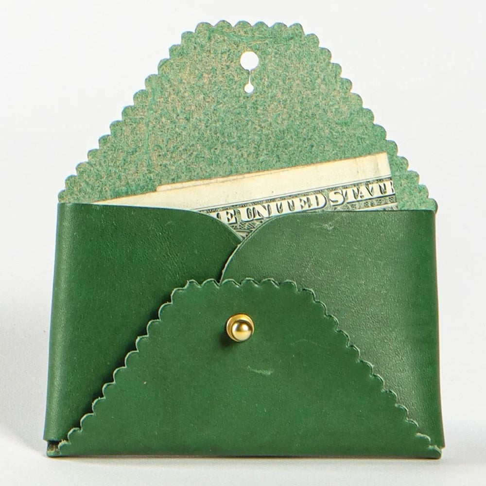Scallop Wallet - Pine + Robin's Egg