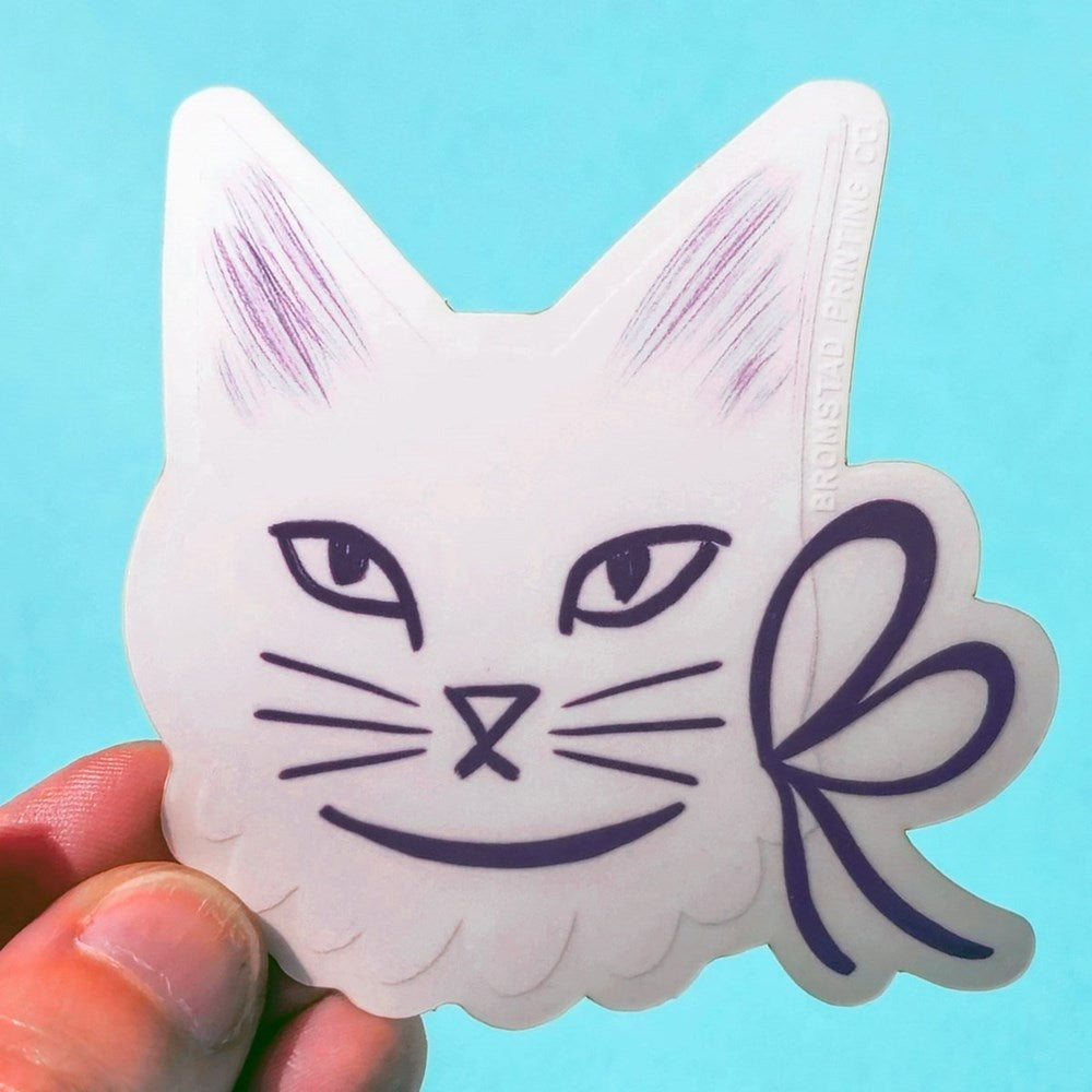 Ribbon Cat Sticker