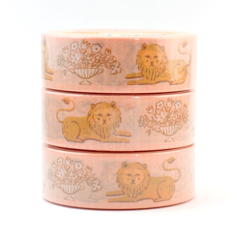 Romantic Lions Yellow Washi Tape