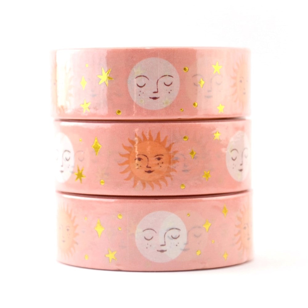 Sun & Moon Gold Foil Washi Tape